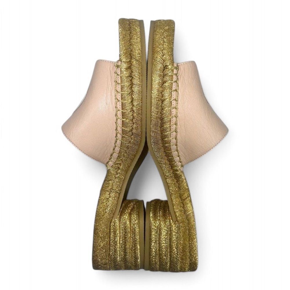 GUCCI Pink GG Logo Woven Open Toe Slide Sandals Size EU38.5 - Picture 11 of 15